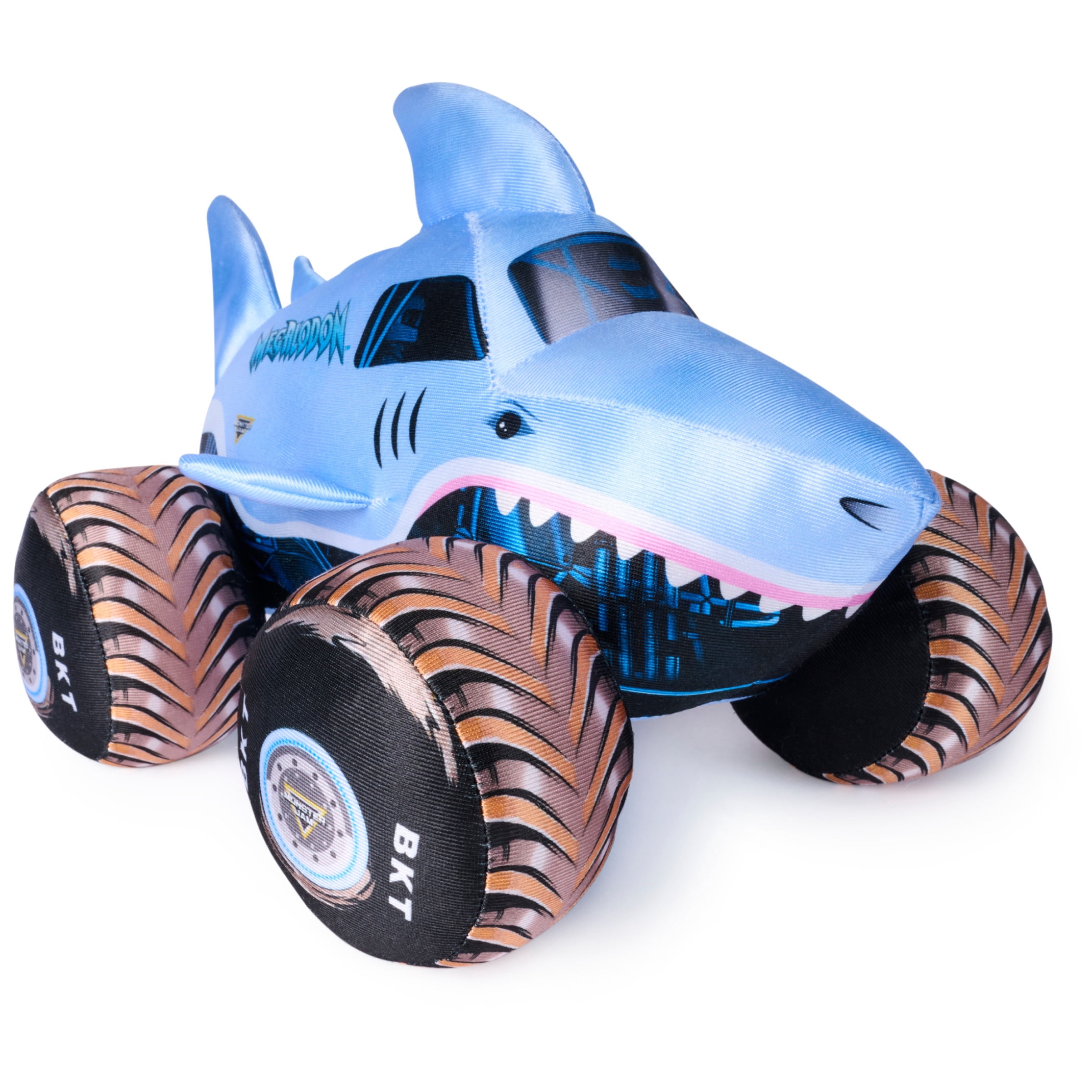 Monster Jam Megalodon Plush Truck with Lights & Sound Effects, Ages 3 and Up, 10”