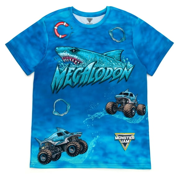 Megalodon Truck Matching Family T-Shirt Tie Dye Adult