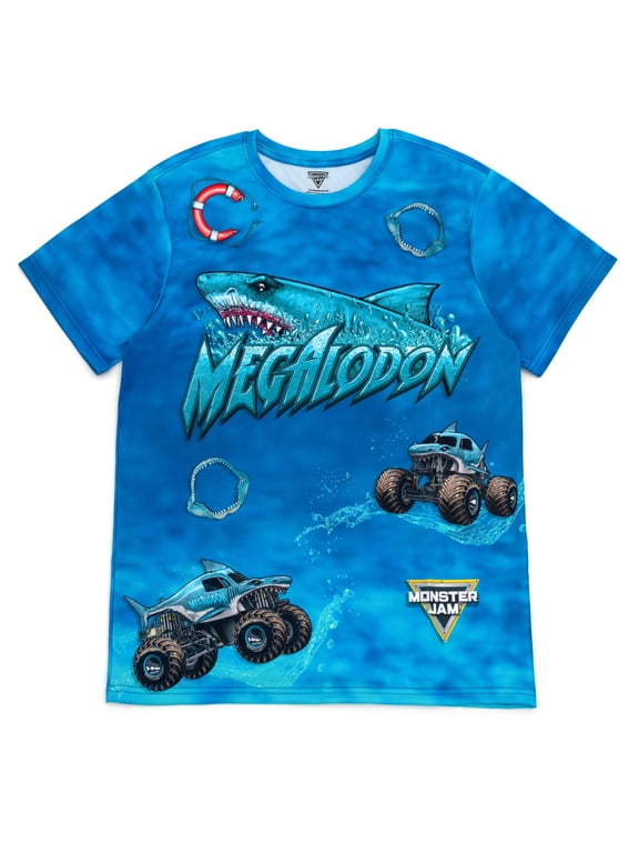 Megalodon Truck Matching Family T-Shirt Tie Dye Adult