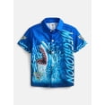 thumbnail image 1 of Monster Jam Megladon Toddler Boys Button Shirt with Short Sleeves, Sizes 12M-5T, 1 of 8