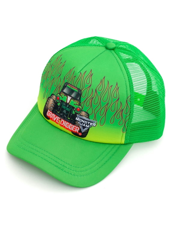 Men's Strapback Baseball Cap Grave Digger Green