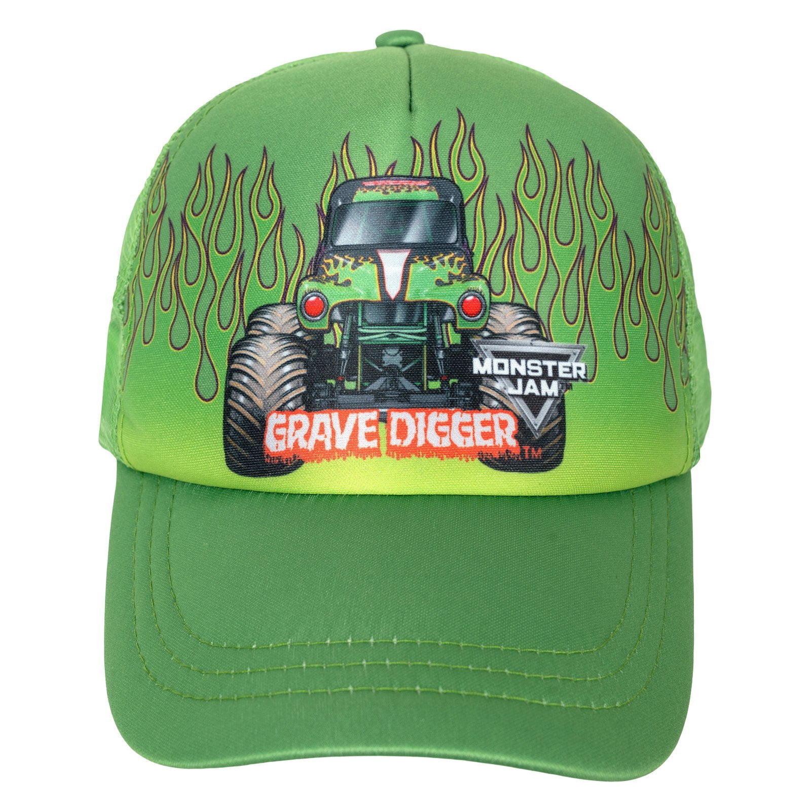 Monster Jam, Mens Mesh Adjustable Snapback Cap, Grave Digger