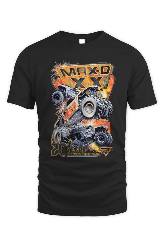 Monster Jam Merchandise Max-D 20 Years Shirt