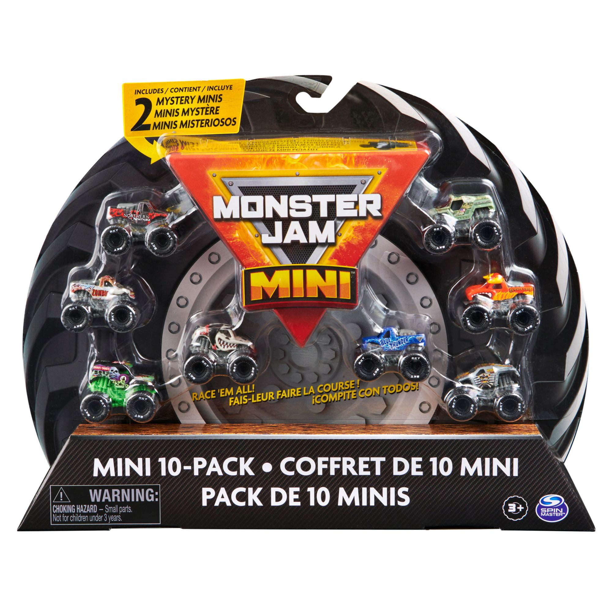 Official Monster Jam Mini Toy Trucks, 10-Pack Grave Digger Official Monster Jam Mini Toy Trucks, 10-Pack Grave Digger