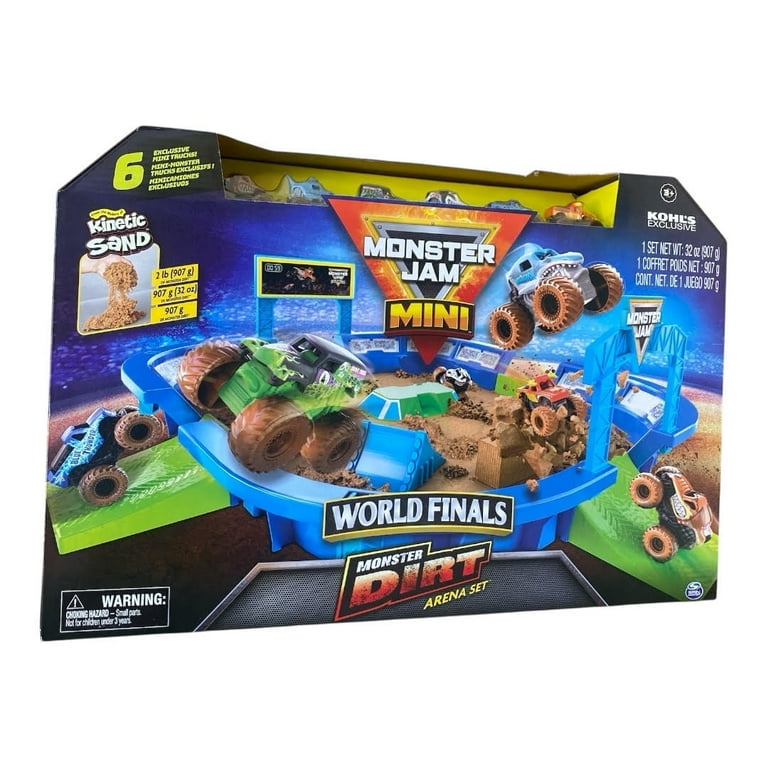 ミニカー Monster Jam Mini World Finals Arena Set Monster Jam Mini World Finals Monster Dirt Arena with 2lbs Kinetic