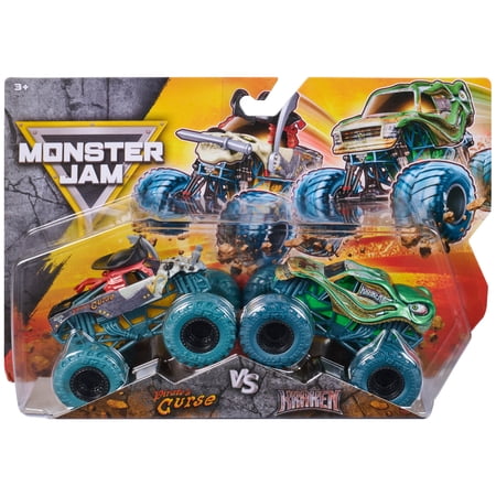Monster Jam, Pirate's Curse Vs. Kraken Die-Cast Monster Trucks, 1:64 Scale, Kids Toys for Boys Ages 3 and up