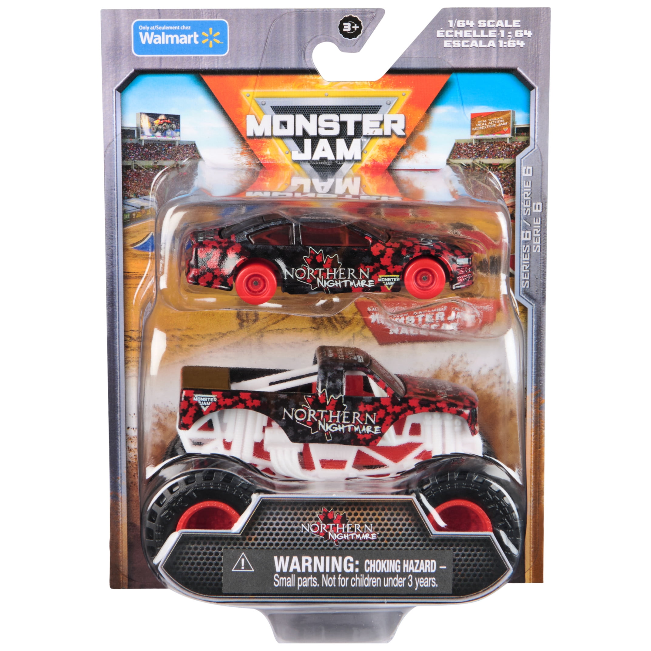 Monster Jam Northern Nighmare Monster Truck and Race Car