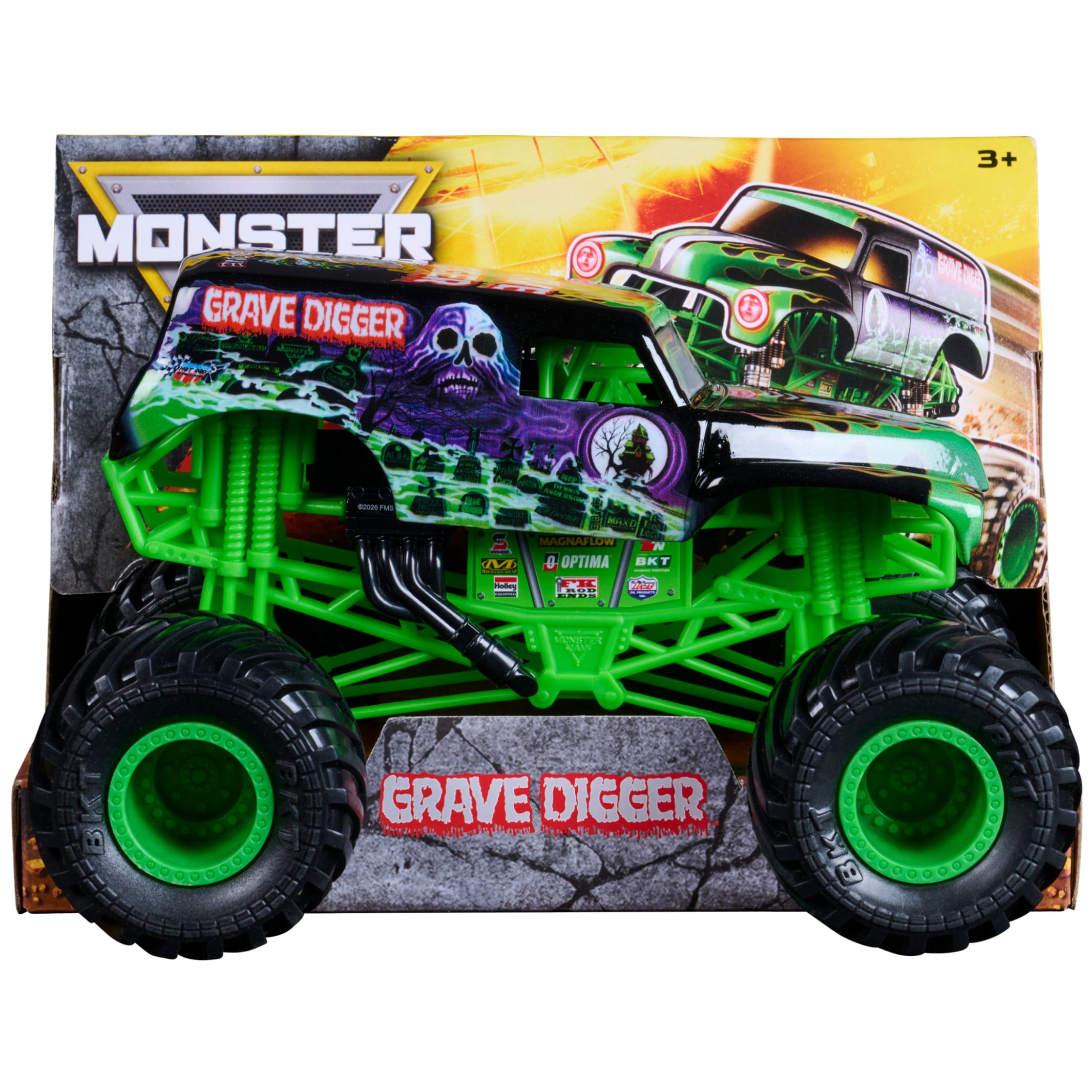 Monster Jam Grave Digger Collectible Monster Truck, 1:24 Scale ...