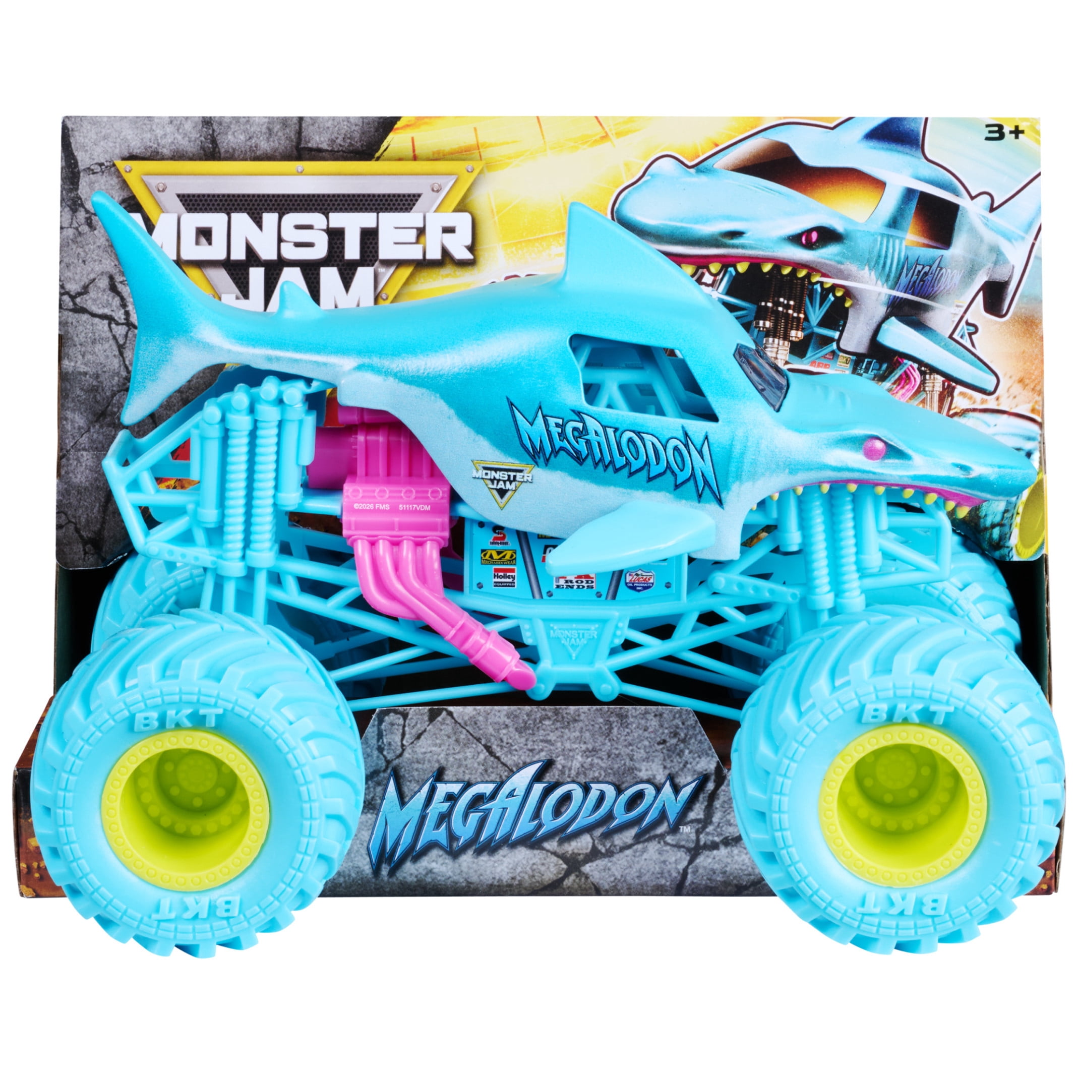 Monster Jam Megalodon Collectible Monster Truck, 1:24 Scale