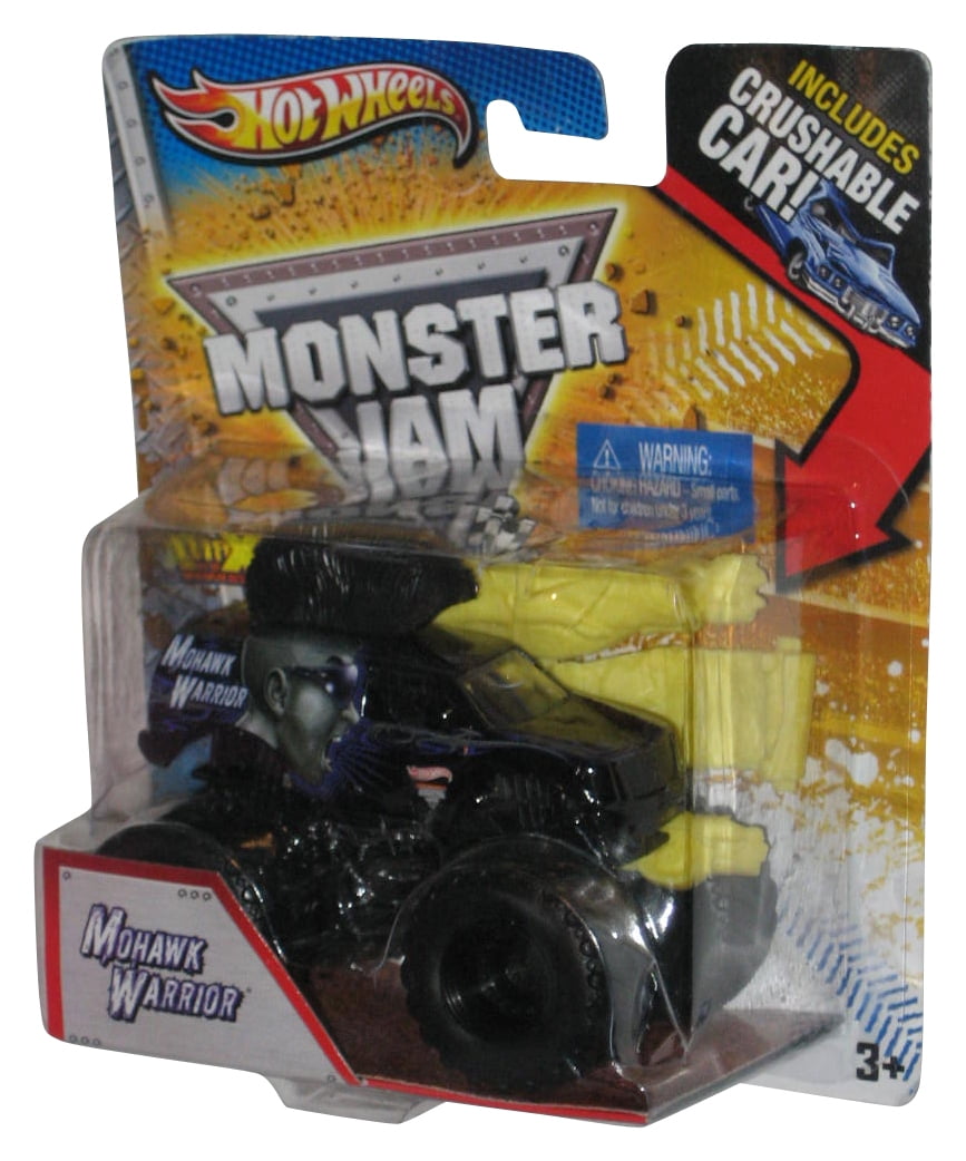 Monster Jam Mohawk Warrior (2012) Hot Wheels Truck w/ Crushable Toy Car