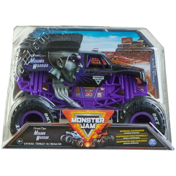 Monster Jam, Mohawk Warrior Die-Cast Monster Truck 1:24 Scale