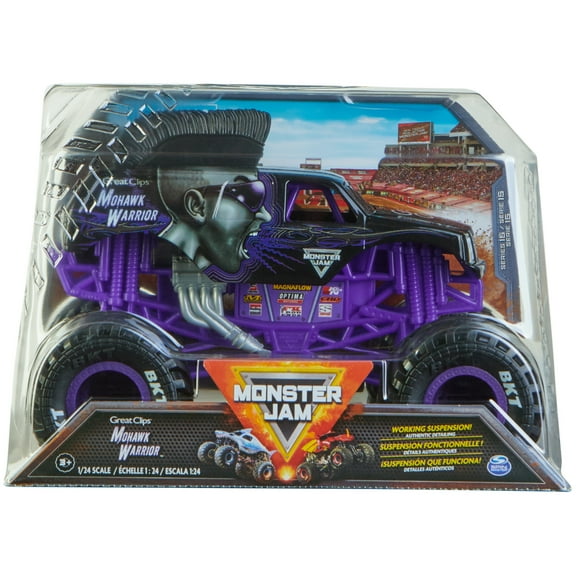 Monster Jam, Mohawk Warrior Die-Cast Monster Truck 1:24 Scale