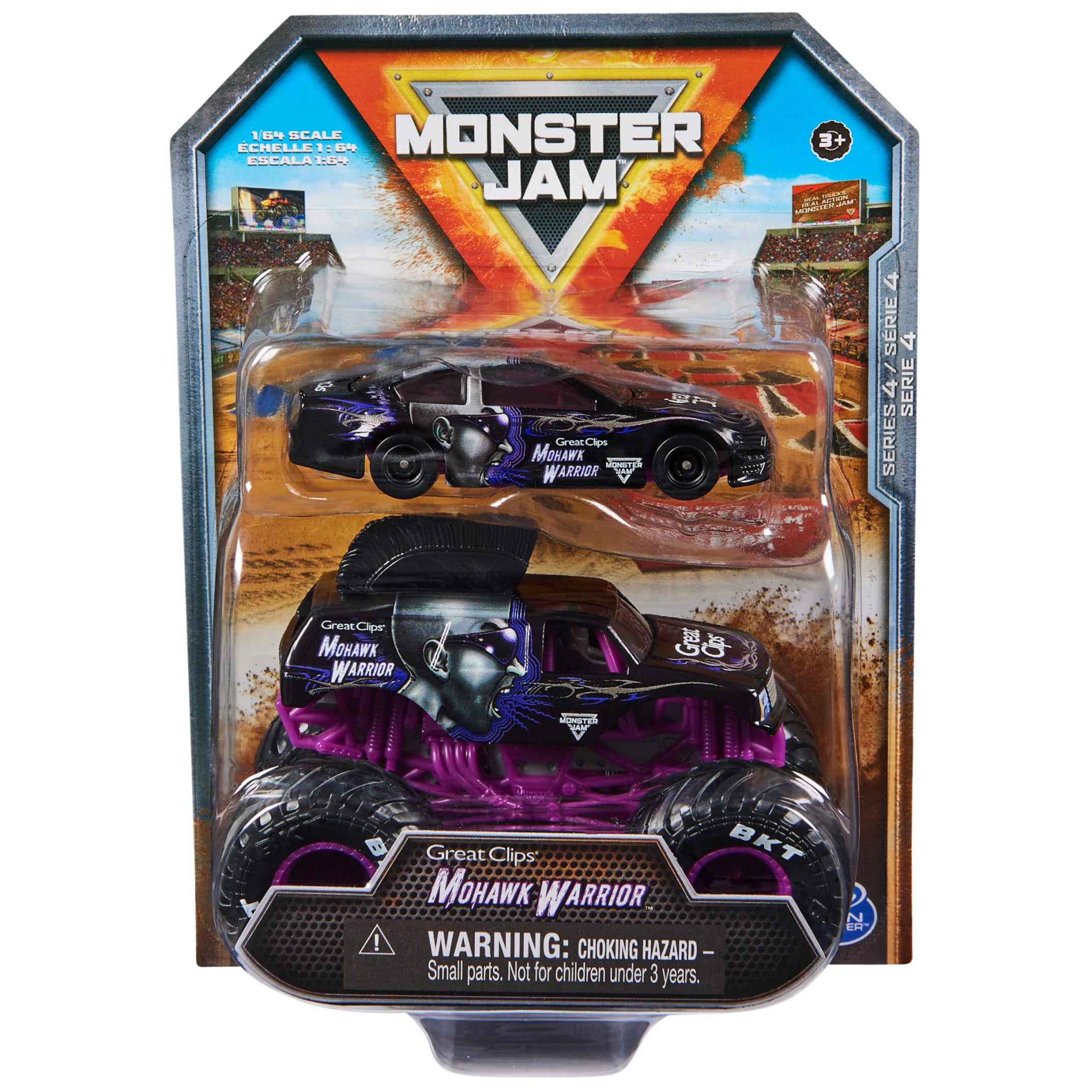 Monster Jam, Mohawk Warrior Racecar and Monster Truck
