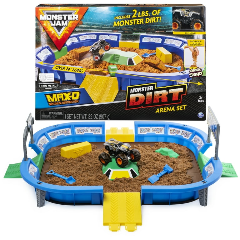 Monster Jam 24-inch Dirt Arena Playset with 2lbs Dirt
