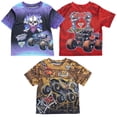 thumbnail image 1 of Monster Jam Monster Mutt Zombie Son-uva Digger Toddler Boys 3 Pack T-Shirts Toddler to Big Kid, 1 of 5