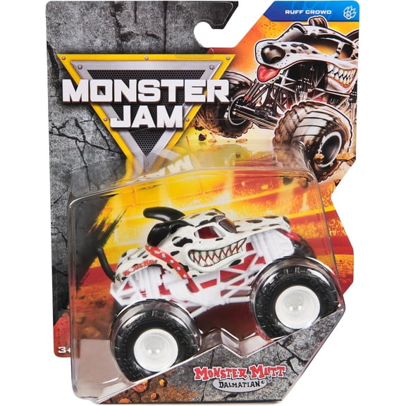 Monster Jam, Official Dalmatian Monster Truck, Die-Cast Vehicle, 1:64 Scale, Kids Toys for Boys Ages 3 and up