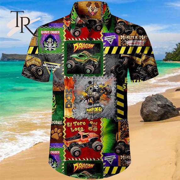 Monster Jam Monster Truck Unisex Hawaiian Shirt