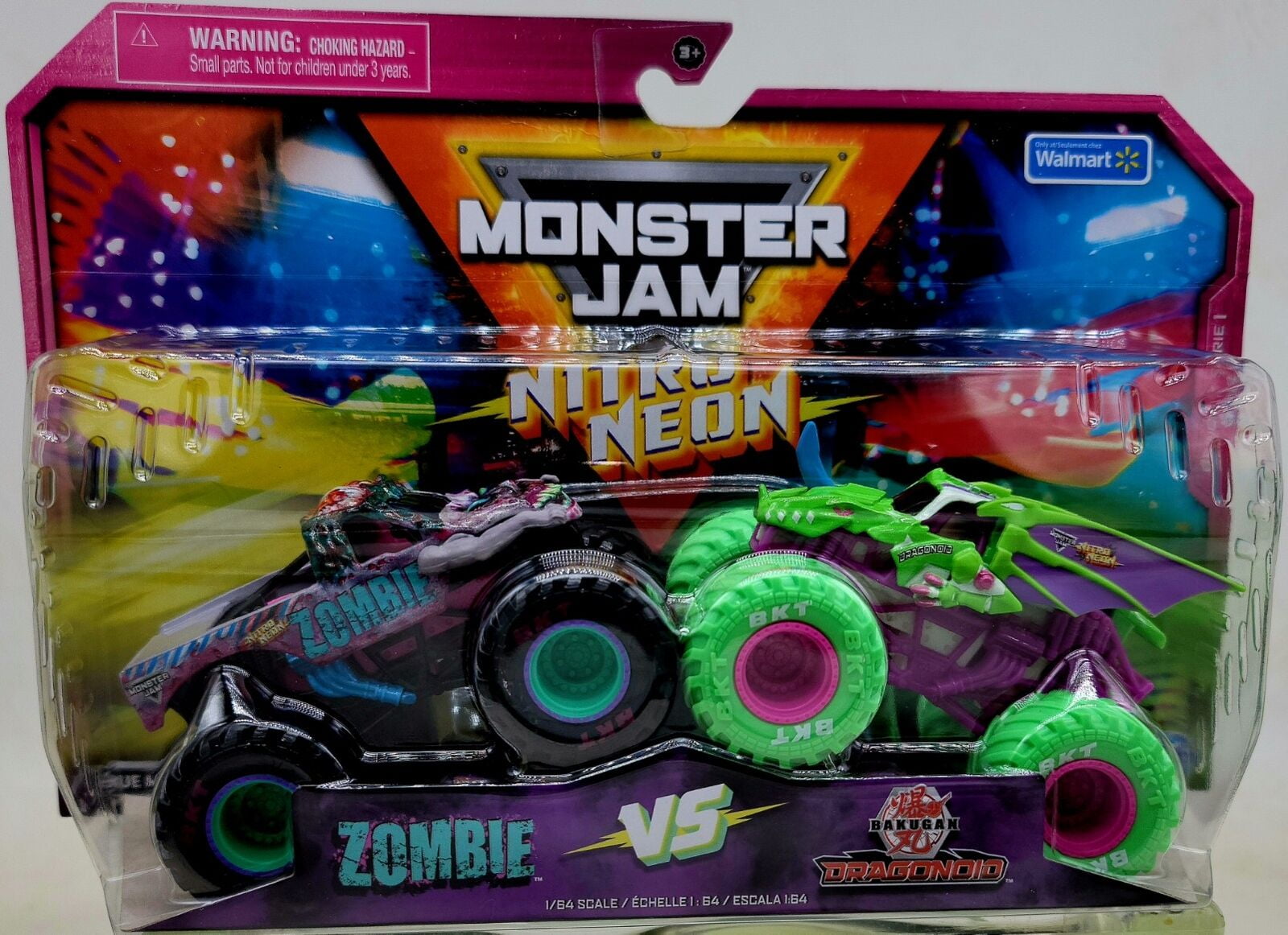 Monster Jam Monster Trucks Zombie VS Bakugan Dragonoid - Walmart.com