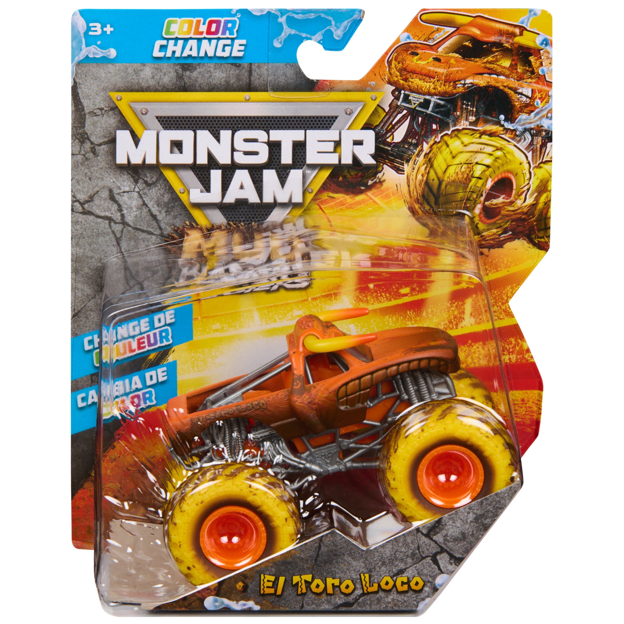 Monster Jam Mud Blasters El Toro Loco Color Change Monster Jam Truck 1:64 Die Cast Vehicle