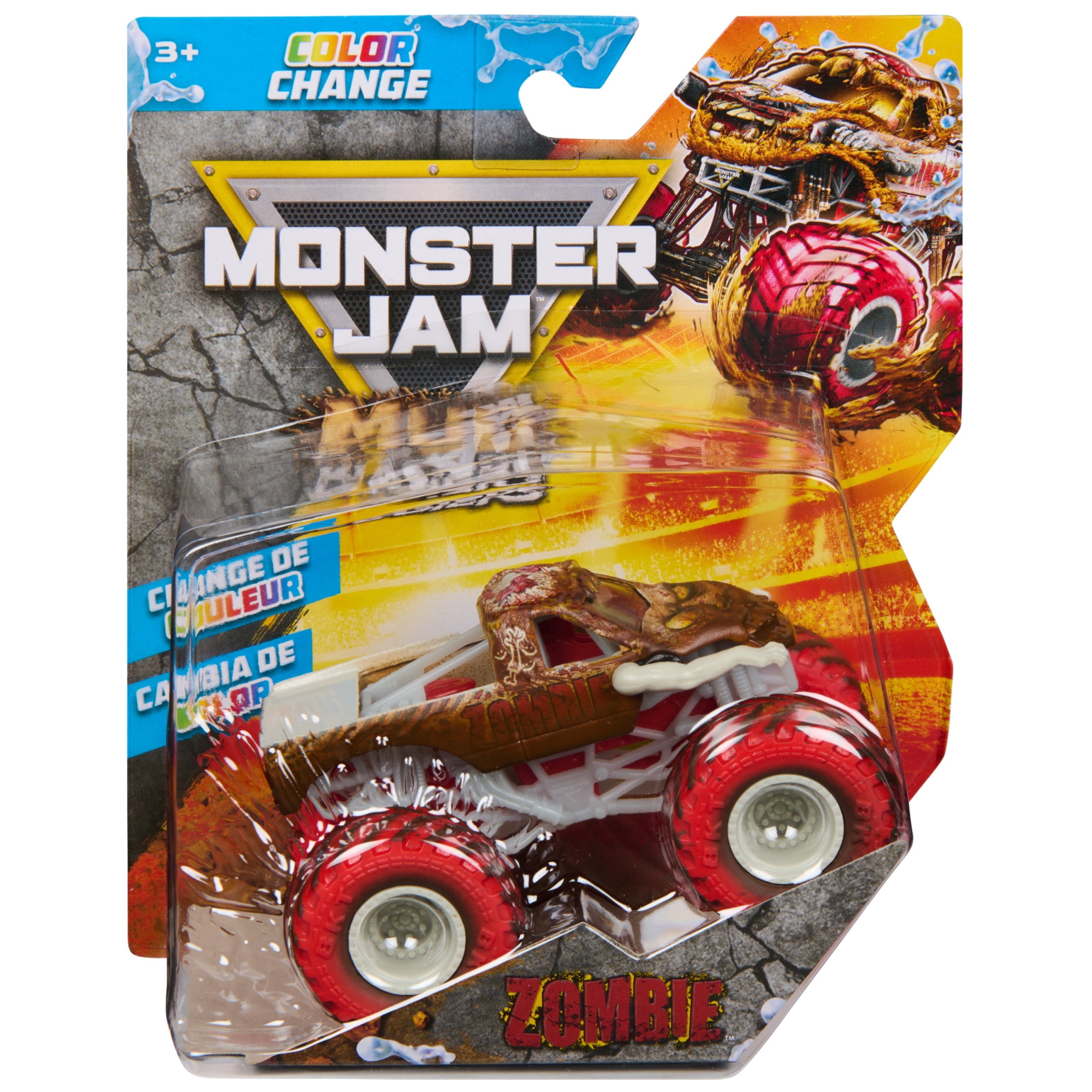 Monster Jam Mud Blasters Zombie Color Change Monster Jam Truck 1:64 Die Cast Vehicle