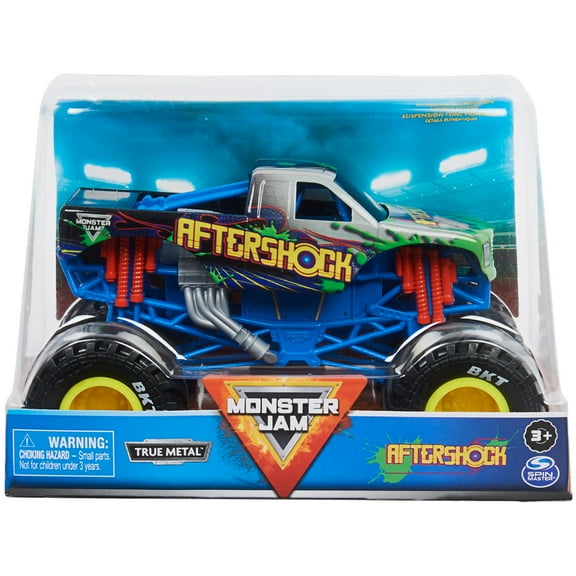 Monster Jam, Official Aftershock Monster Truck, Collector Die-Cast Vehicle, 1:24 Scale