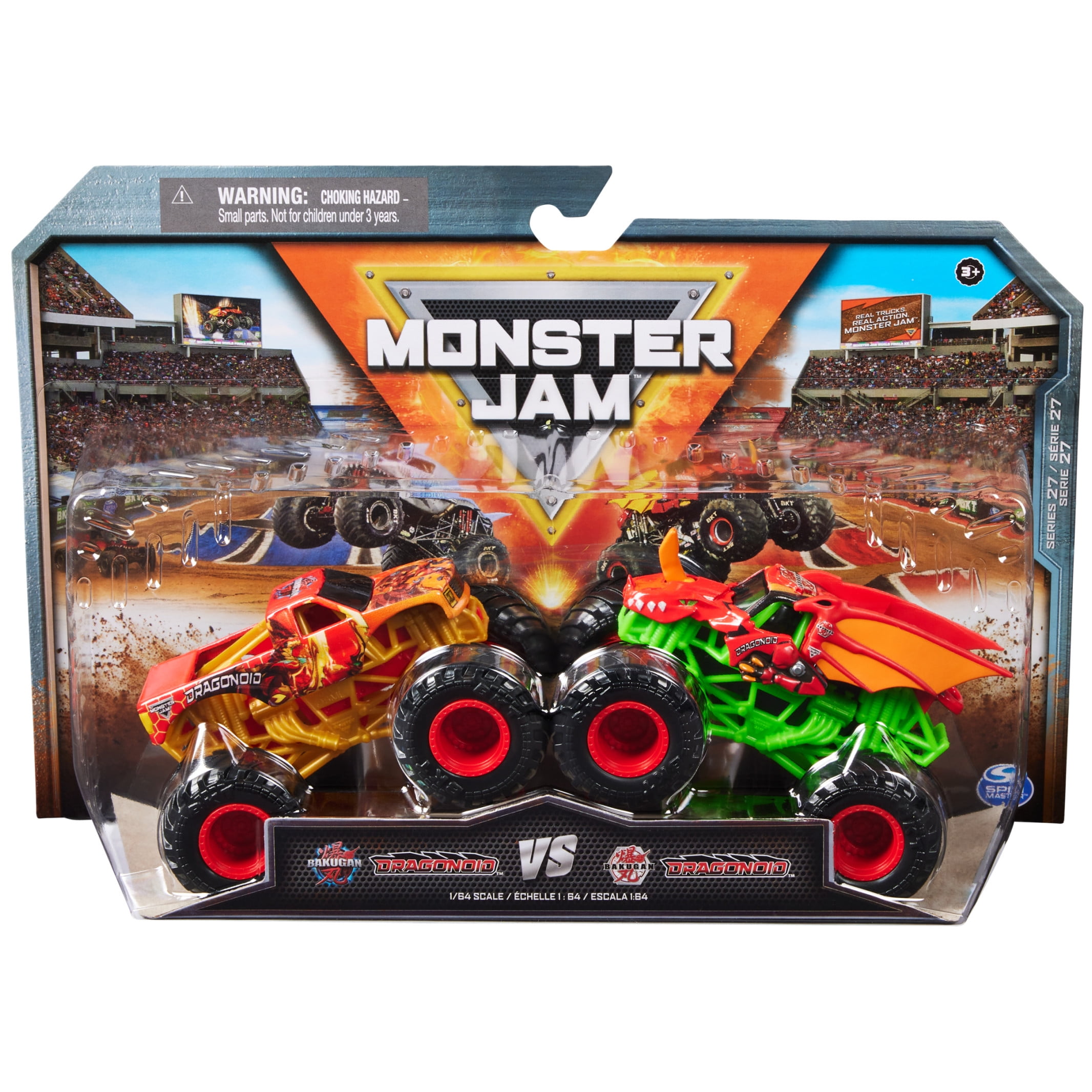 Monster Jam Official Bakugan Dragonoid Die-Cast Monster Trucks, 1:64 ...