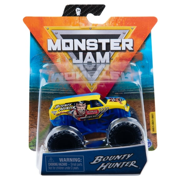 Monster Jam, Official Bounty Hunter Truck, Die-Cast Vehicle, World Finals Series, 1:64 Scale