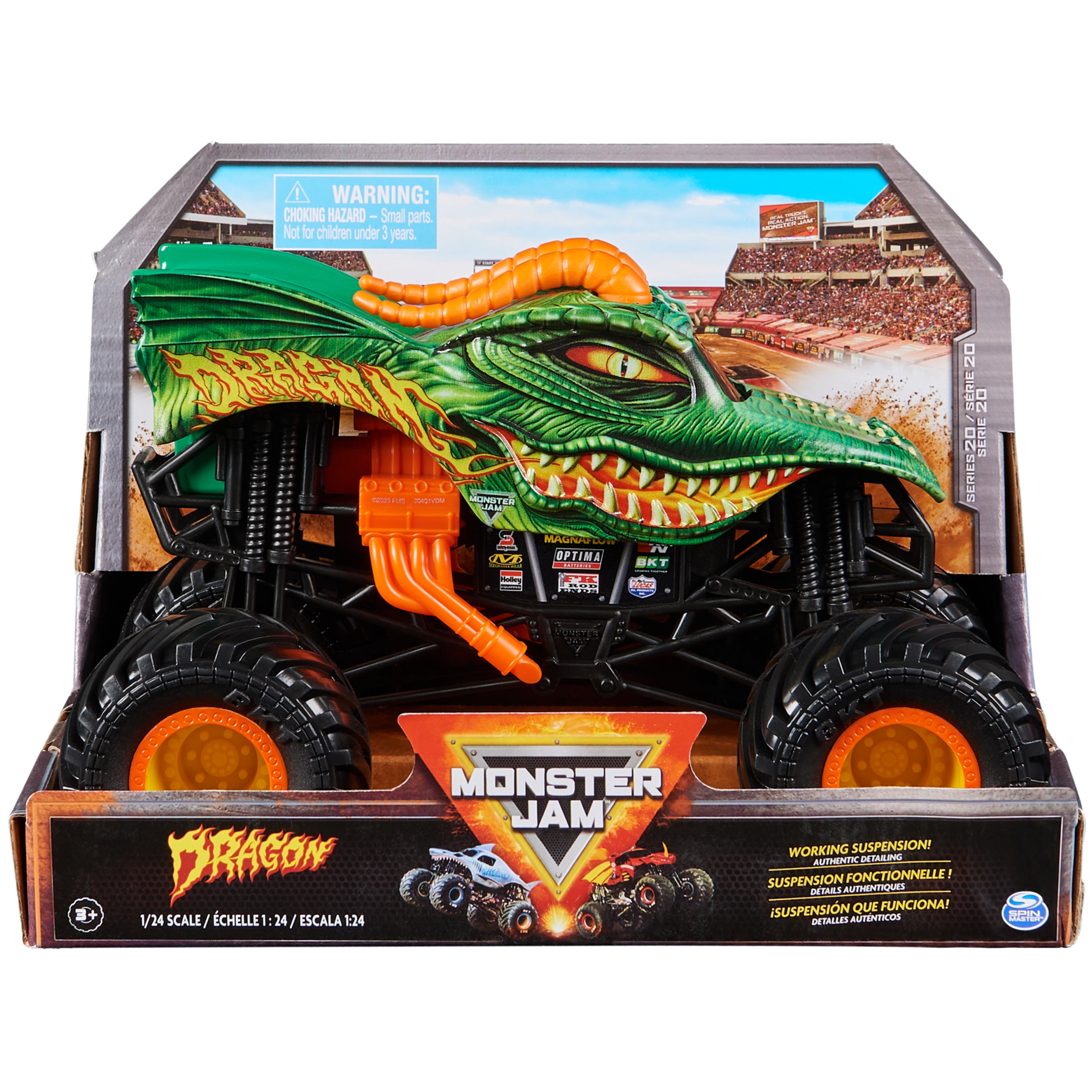 Monster Jam Official Dragon Monster Truck, 124 Scale DieCast Vehicle