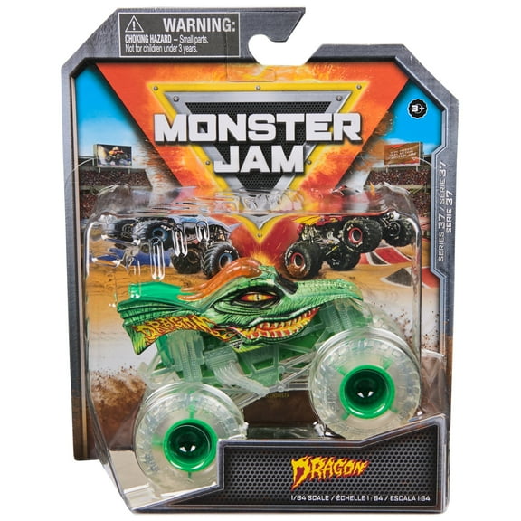 Monster Jam, Official Dragon Monster Truck, Die-Cast Vehicle, 1:64 Scale, Kids Toys for Boys Ages 3 and up