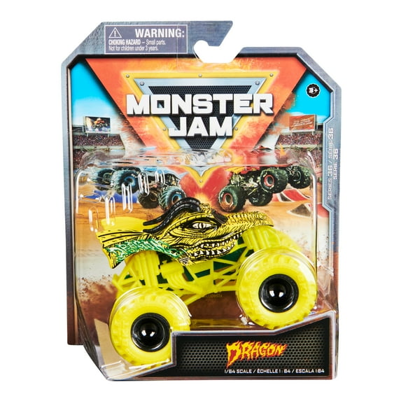 Monster Jam, Official Dragon Monster Truck, Die-Cast Vehicle, 1:64 Scale, Kids Toys for Boys Ages 3 and up