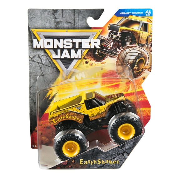 Monster Jam, Official Earth Shaker Monster Truck, Die-Cast Vehicle, 1:64 Scale, Kids Toys for Boys Ages 3 and up