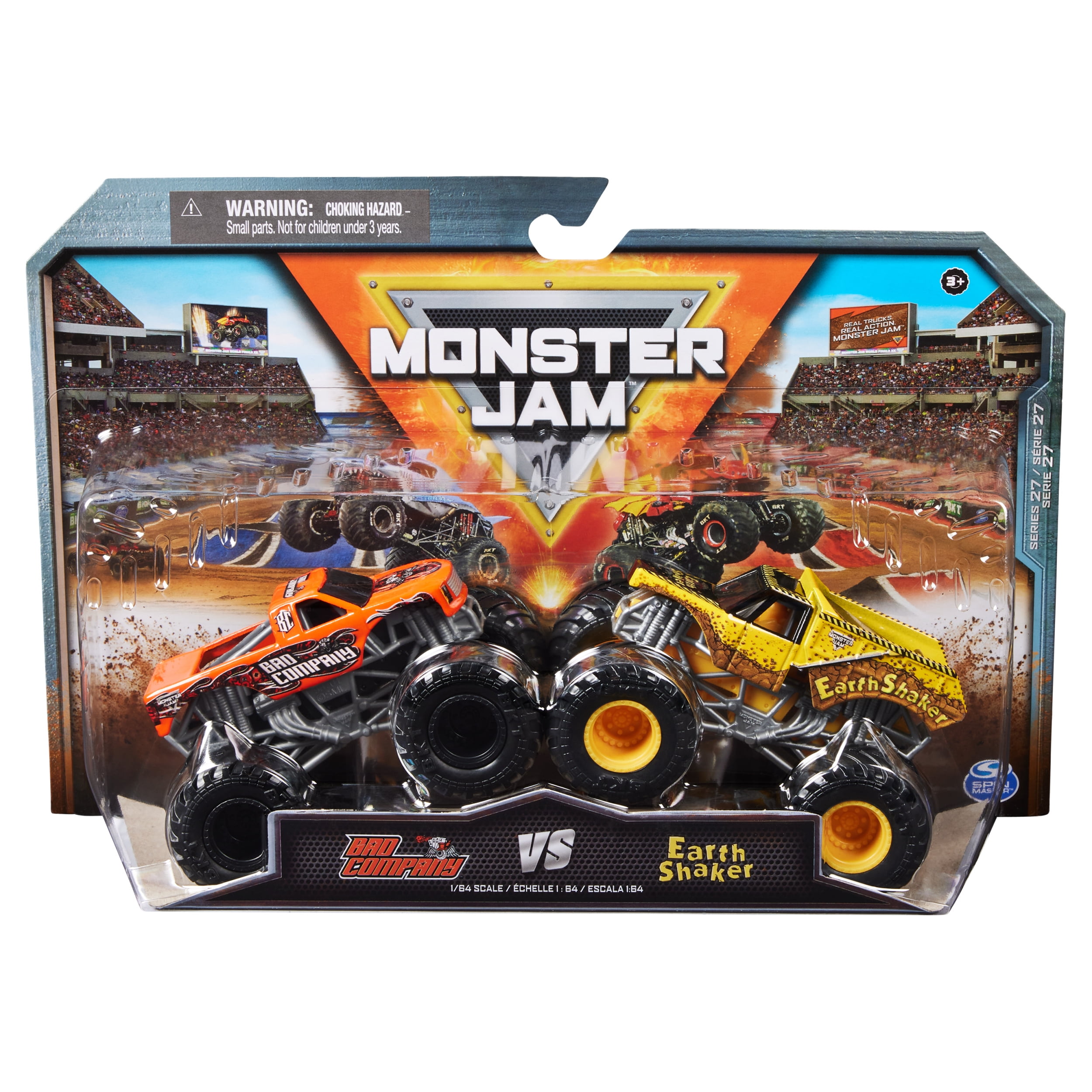 Monster Jam, Official Earth Shaker Vs. Bad Company Die-Cast Monster ...