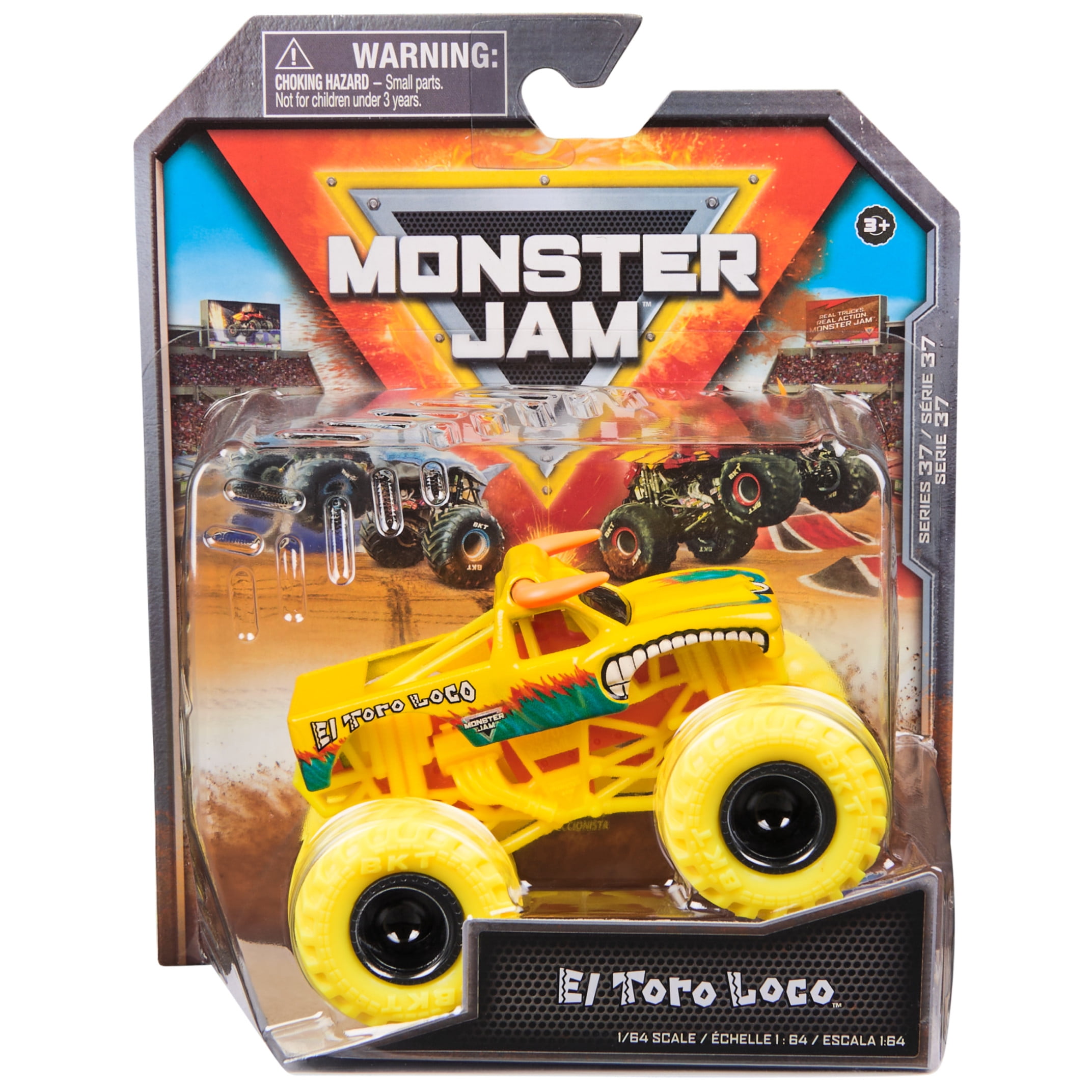 Monster Jam, Official El Toro Loco Monster Truck, Die-Cast Vehicle, 1:64 Scale, Kids Toys for Boys Ages 3 and up