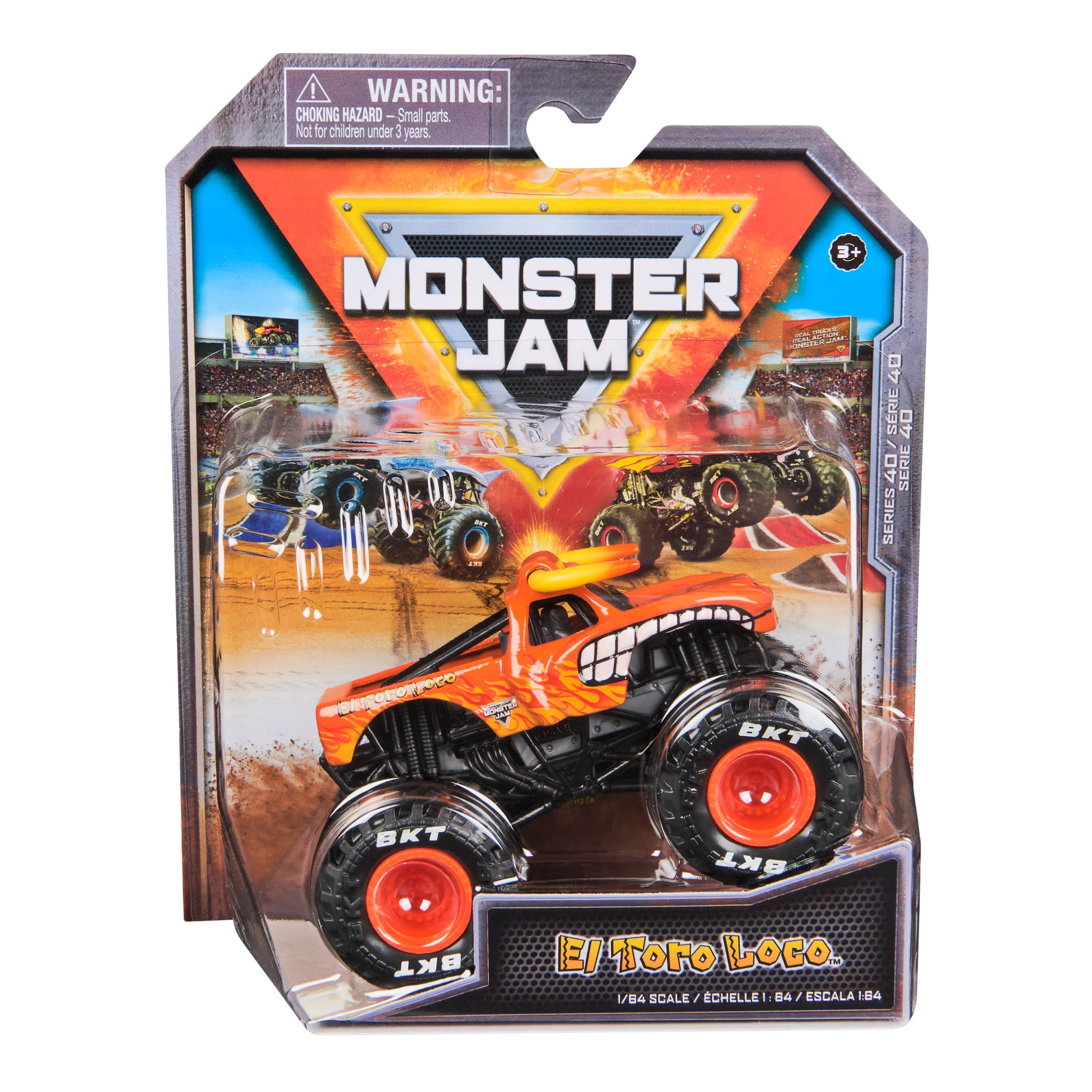Monster Jam, Official El Toro Loco Monster Truck, Die-Cast Vehicle, 1:64 Scale, Kids Toys for Boys Ages 3 and up
