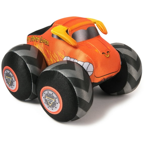 Monster Jam Official El Toro Loco Monster Truck with Sound, Plush Toy, Monster Truck for Boys and Girls, Kids Toys for Ages 3 and Up, 7