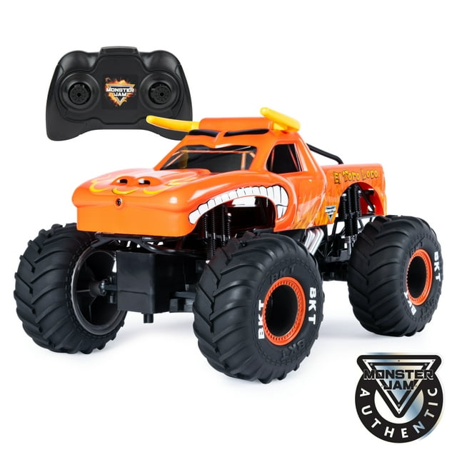 Monster Jam, Official El Toro Loco Remote Control Monster Truck, 1:15 Scale, 2.4 GHz