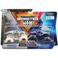 thumbnail image 1 of Monster Jam, Official Gears Max-D Vs. Galaxies Megalodon Die-Cast Monster Trucks, 1:64 Scale (Walmart Exclusive), 1 of 4