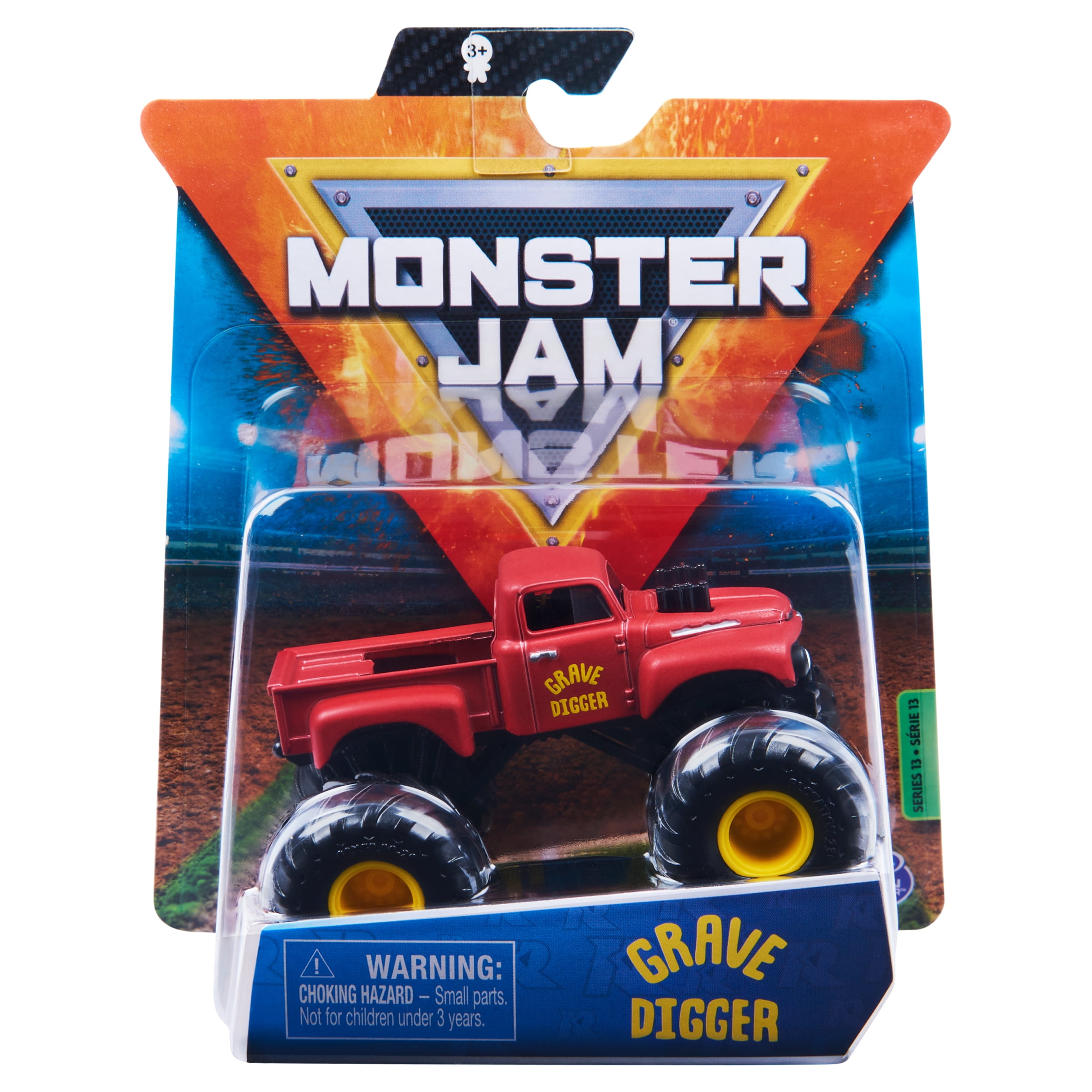 Monster Jam, Grave Digger Retro 1:24 Scale Die-Cast Monster Truck, Girl and  Boy Toys