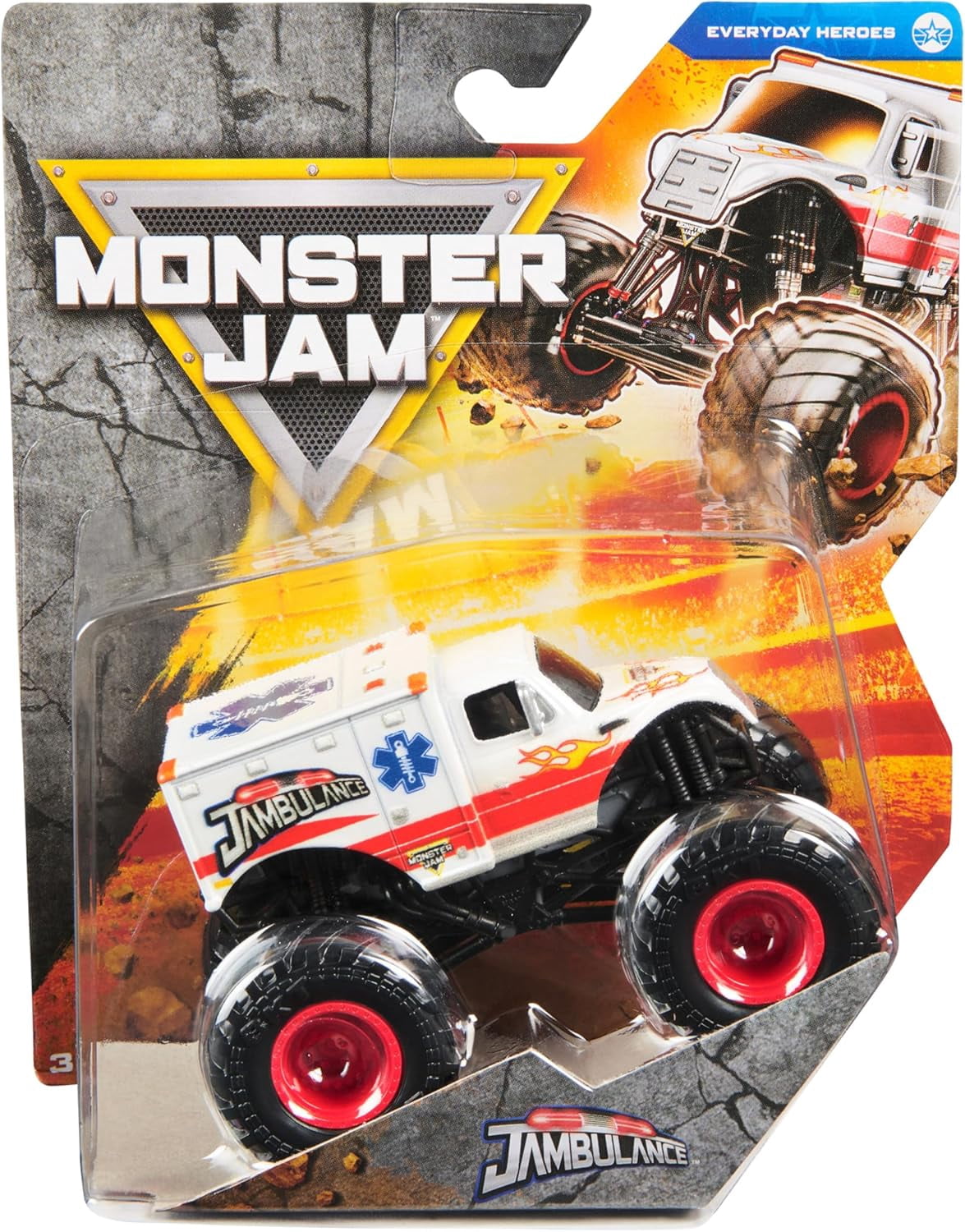 Monster Jam, Jambulance Monster Truck, 1:64 Scale Die-Cast Vehicle