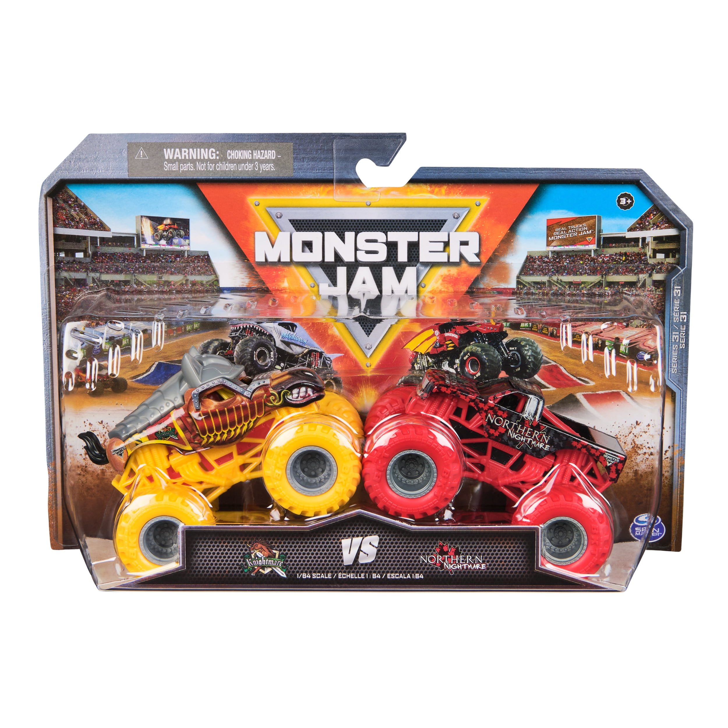 ナイトメアバスターズ Monster Jam Knightmare vs. Northern Nightmare 1:64 Die-Cast