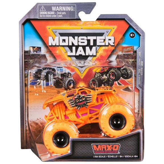 Monster Jam, Official Max-D Monster Truck, Die-Cast Vehicle, 1:64 Scale, Kids Toys for Boys Ages 3 and up