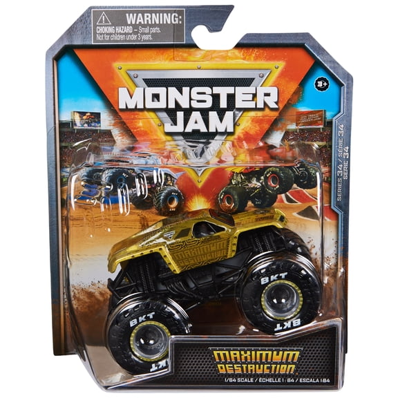 Monster Jam, Official Max D Monster Truck, Die-Cast Vehicle, 1:64 Scale, Kids Toys for Boys Ages 3 and up