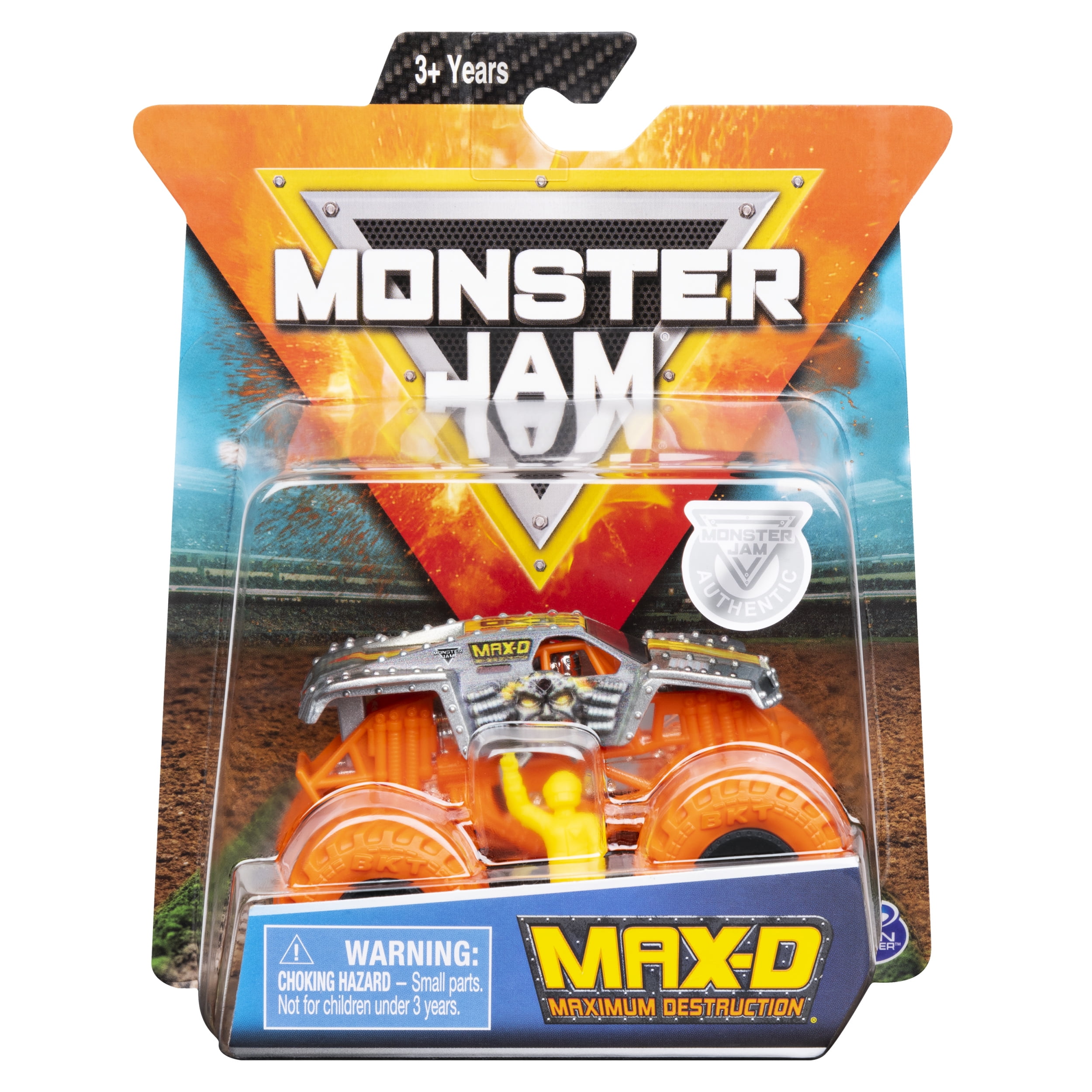 Monster Jam, Official Max D Truck, Die-Cast Vehicle, Nitro Neon Series, 1:64 Scale