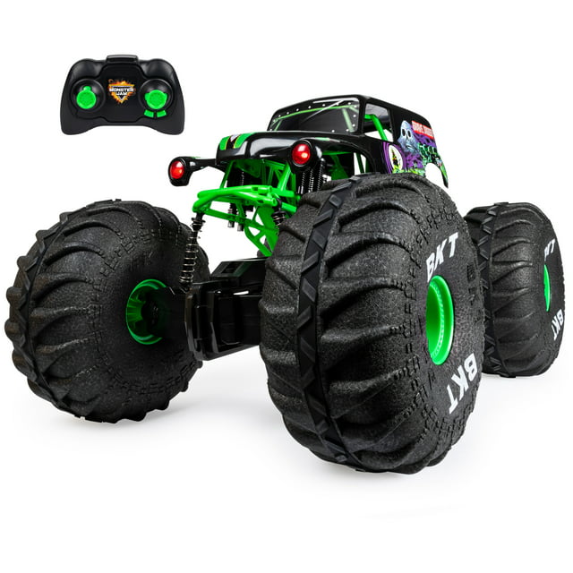 Monster Jam, Official Mega Grave Digger All-Terrain Remote Control Monster Truck with Lights, 1:6 Scale, Kids Toys for Boys and Girls Ages 4-6+ 