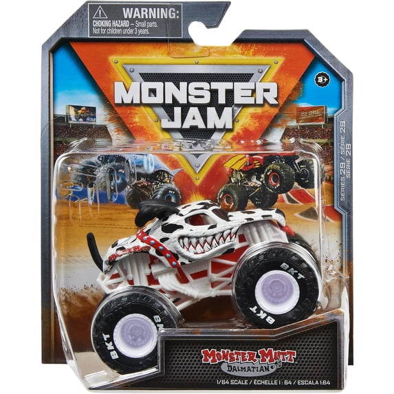 Monster Jam, Official Monster Mutt Dalmatian Monster Truck, Die-Cast Vehicle, 1:64 Scale, Toy for Kids Ages 3 and up & Collectors