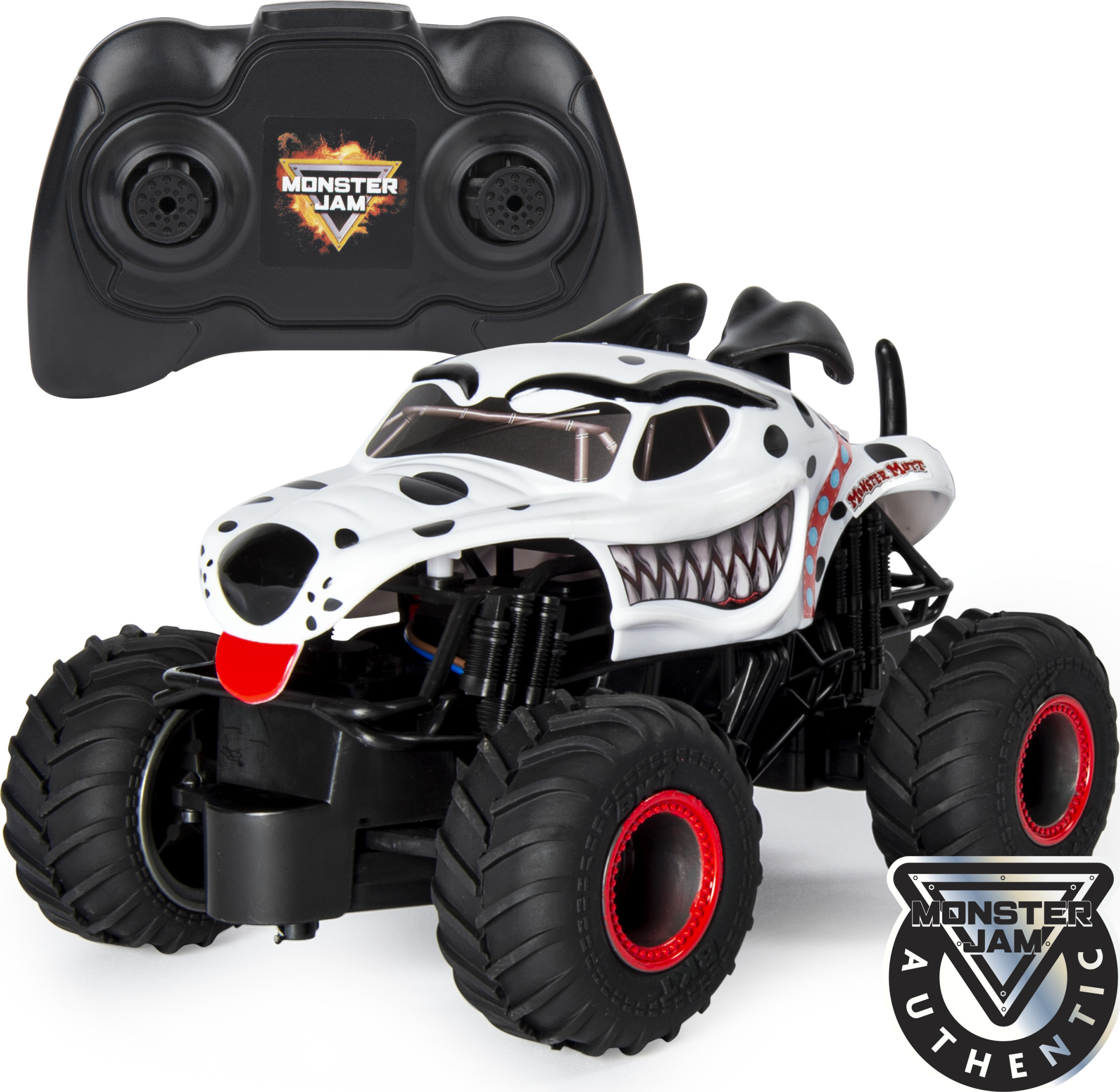 Monster Jam, Official Monster Mutt Dalmatian Remote Control Monster Truck, 1:24 Scale, 2.4 GHz, for Ages 4 and Up - image 1 of 6