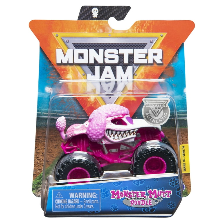 Monster Jam, Official Monster Mutt Poodle Truck, Die-Cast Vehicle