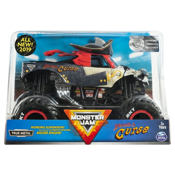 Monster Jam, Official Pirate’s Curse Monster Truck, Die-Cast Vehicle, 1:24 Scale