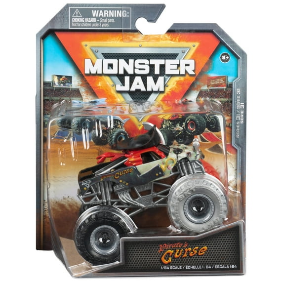 Monster Jam, Official Pirate’s Curse Monster Truck, Die-Cast Vehicle, 1:64 Scale, Kids Toys for Boys Ages 3 and up