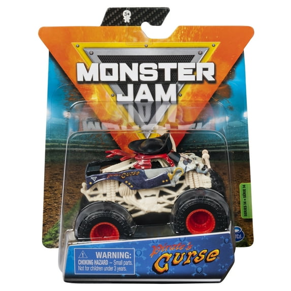Monster Jam, Official Pirate’s Curse Monster Truck, Die-Cast Vehicle, Bone Yard Trucks Series, 1:64 Scale